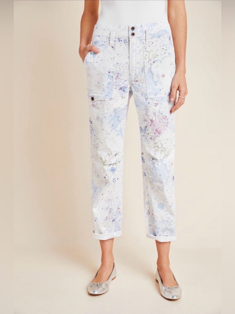 The Wanderer Water color cargo pants by Anthropologie size 27